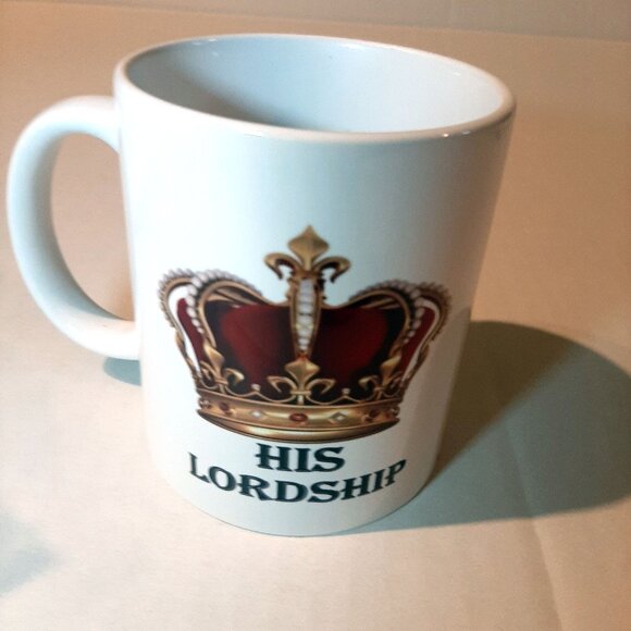 His Lordship Coffee Mug Gift for King Dad Father Boyfriend Boss 4 in cup 2 sided - Picture 3 of 4